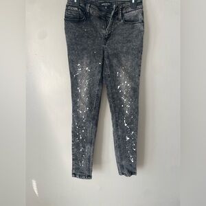 Zara Gray Splatter Skinny Jeans